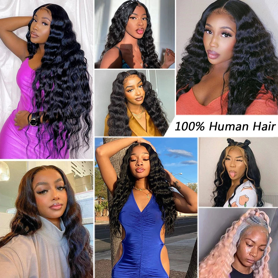 250 Density Loose Deep Wave 13x6 Hd Lace Front Human Hair Wig For Women Brazilian Curly Glueless Wigs On Clearance Sale 30 inch