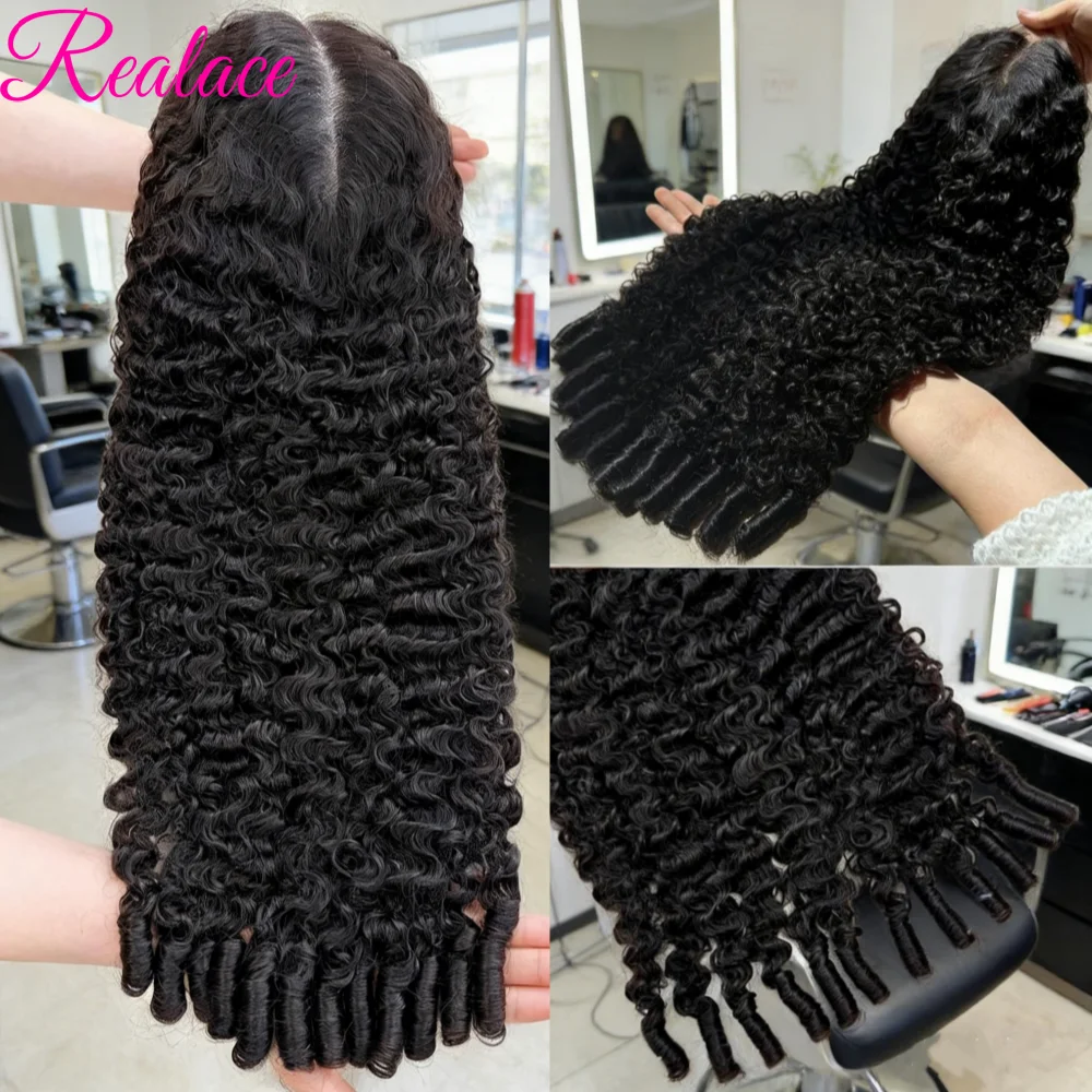 30 40 Inch Burmese Curly Hair Wig 13x6 HD Lace Front Human Hair Hair Wig 13x4 Lace Front Deep Wave Wig For Women 250% Density