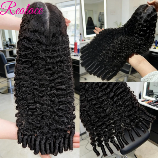 30 40 Inch Burmese Curly Hair Wig 13x6 HD Lace Front Human Hair Hair Wig 13x4 Lace Front Deep Wave Wig For Women 250% Density