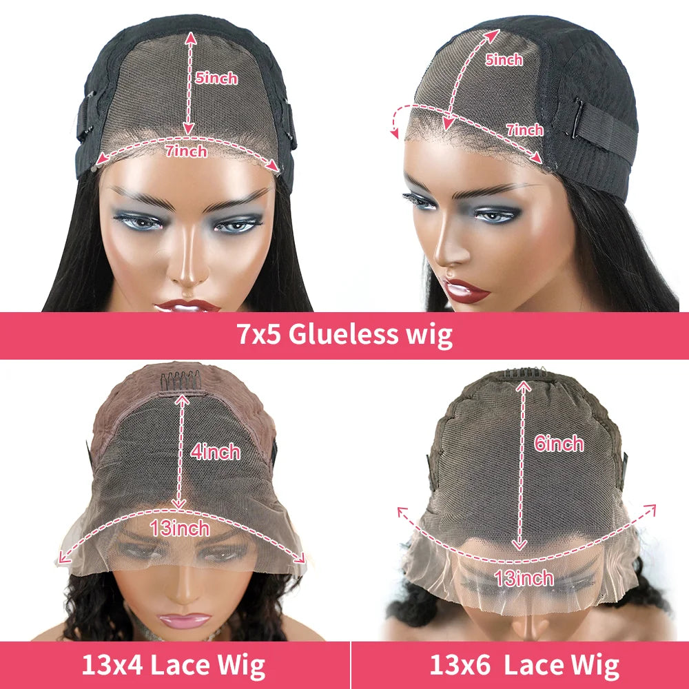250% 4C Edges Lace Afro Kinky Curly Glueless Wig Human Hair Wear And Go Wig Curly 100% Human Hair Wigs  13x6 HD Lace On Sale