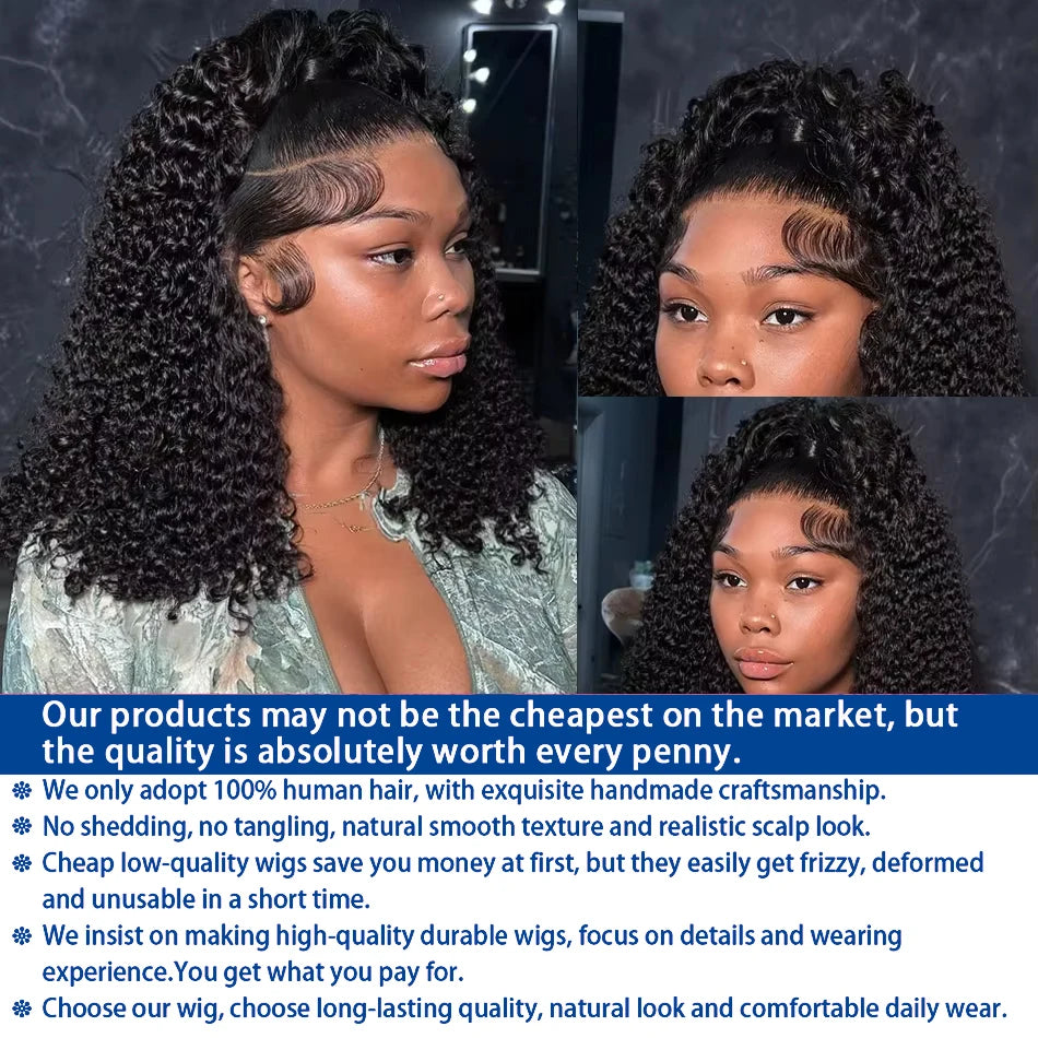 Jerry Curly Short Bob Wigs Human Hair 13x4 Preplucked Lace Frontal Wigs Brazilian Hair Deep Wave Short Human Hair Wigs For Women