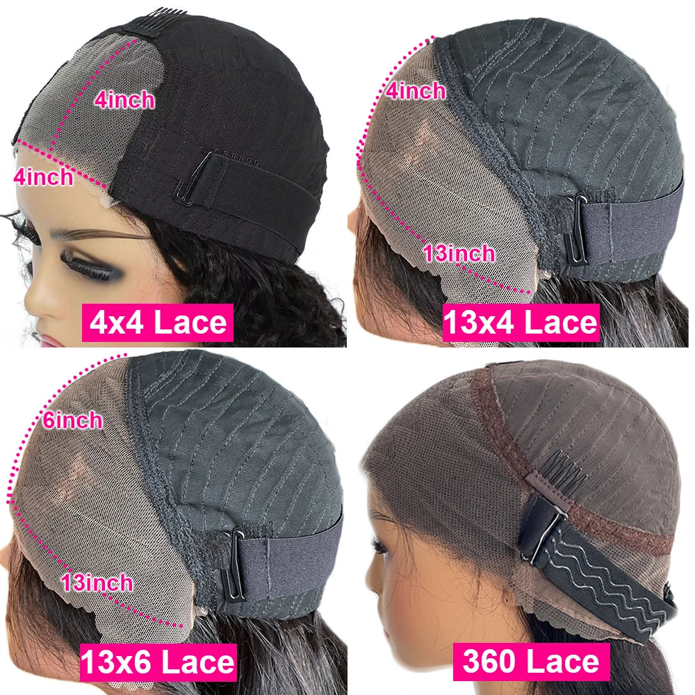 Glueless Lace Fronta Wigs Human Hair Afro Kinky Curly 500 Density 360/13x6 Hd Lace Frontal Wigs Human Hair Pre Plucked For Women