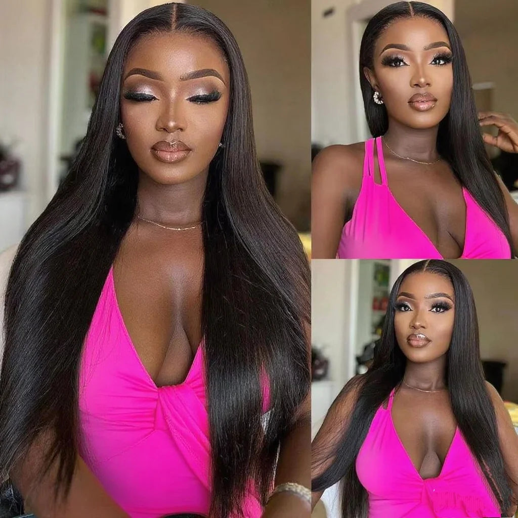 250% 13x6 Hd Glueless Straight Human Hair Wigs Wear And Go 7x5 Lace Frontal Wig On Clearance Sale 30Inch Straight Lace Front Wig