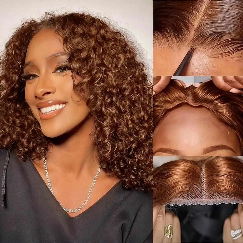 Brazilian Human Hair Wigs Short Bob 4x4 Closure Wigs 13x4 Glueless 13x6 HD Lace Front Wig Curls Wigs Lace Front