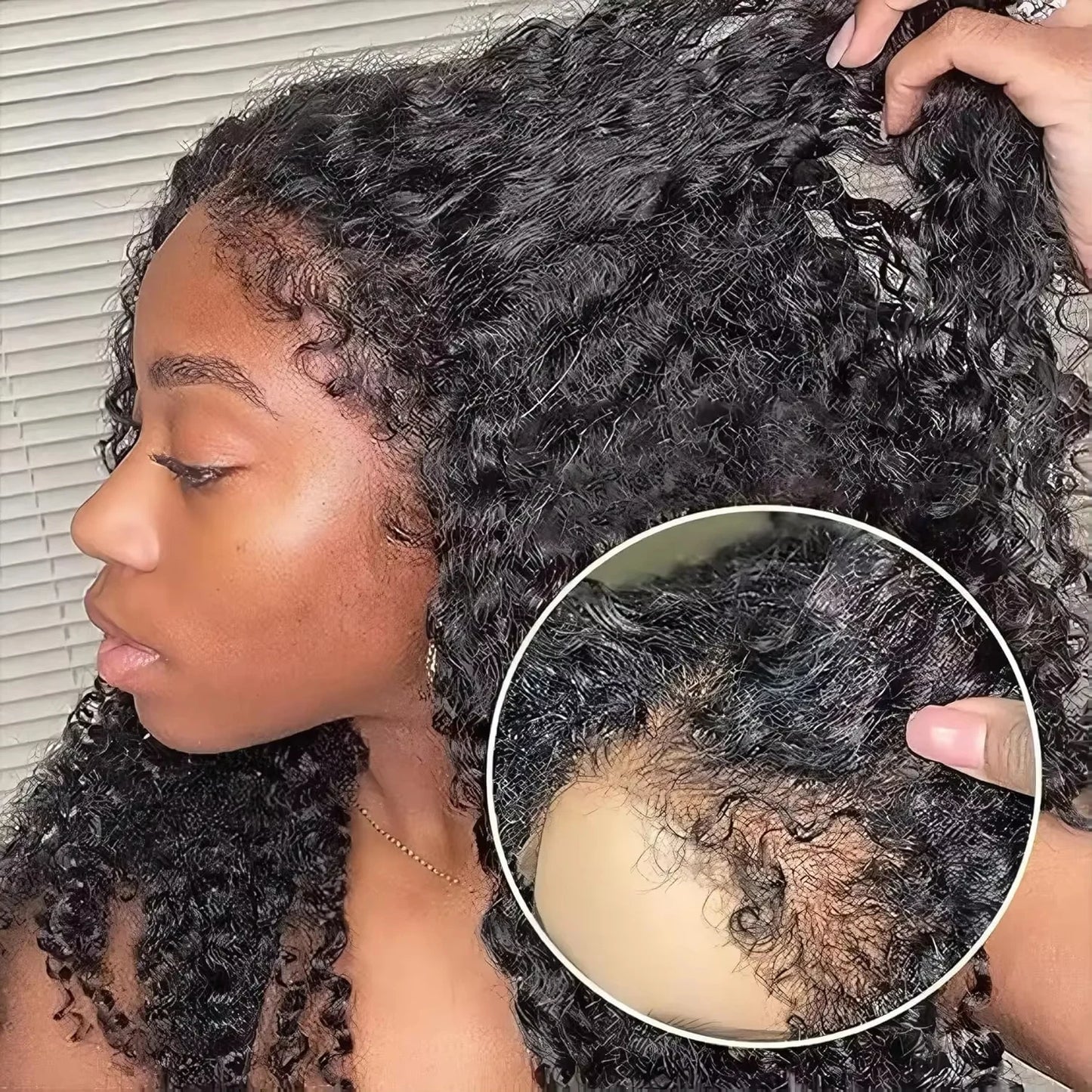 Kinky Curly 13x6 HD Lace Frontal Wig 4C Edges Curly Baby Hair For Women 7x5 Glueless Pre Cut Lace Deep Wave Wigs 100% Human Hair