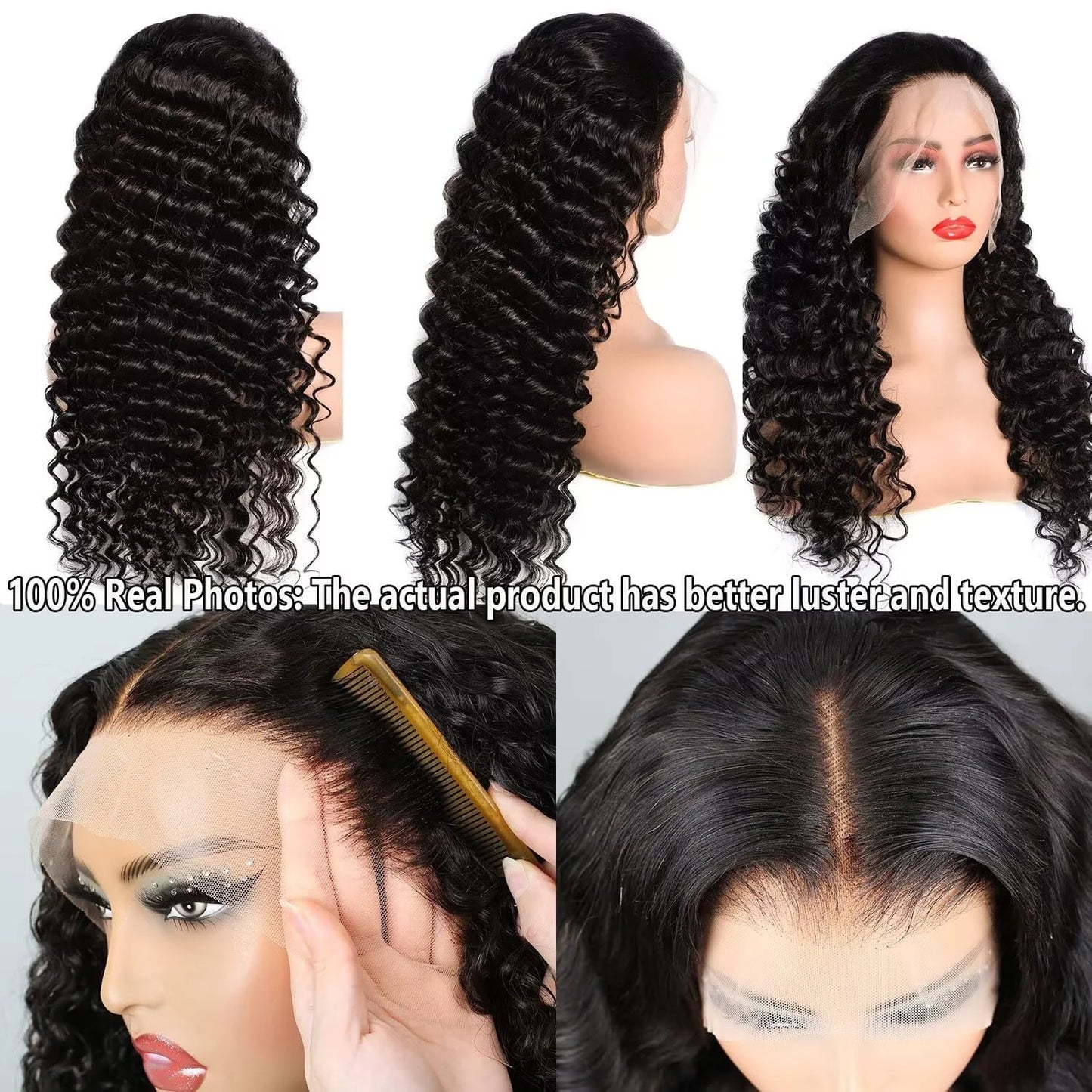 250 Density Loose Deep Wave 13x6 Hd Lace Front Human Hair Wig For Women Brazilian Curly Glueless Wigs On Clearance Sale 30 inch