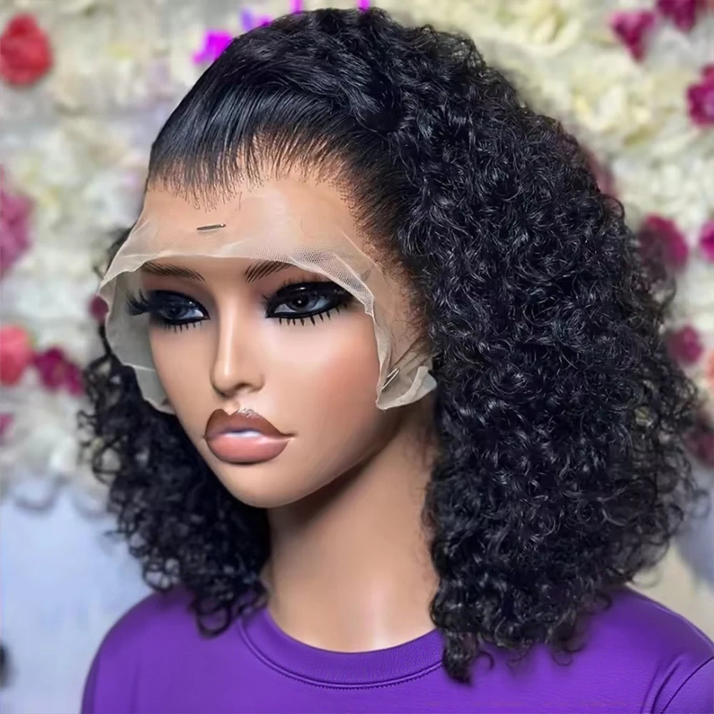 Deep Wave 7x5 Glueless Bob Wigs 13x4 Ready to Wear 100% Human Hair Wear And Go No Glue Curly Wigs Pre Plucked Pre Cut Lace Wigs