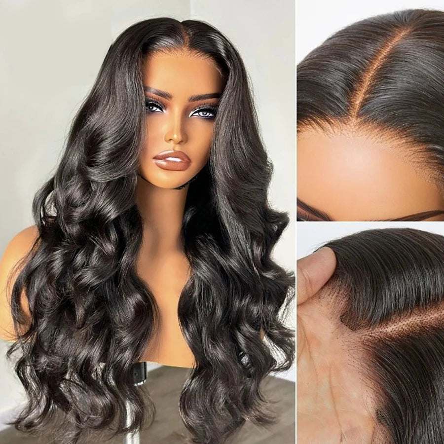 180 Density Body Wave 13x4 Lace Front Wigs Human Hair 13x6 Transparent Lace Frontal Wigs Human Hair Pre Plucked 4x4 Lace Wigs