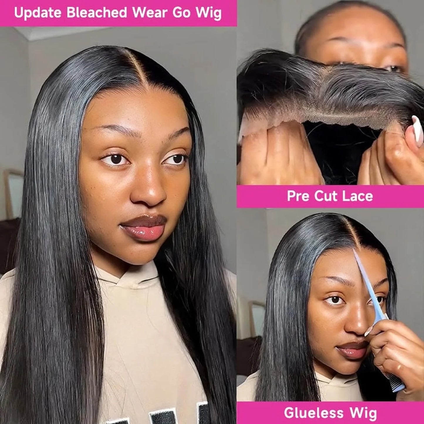250% 13x6 Hd Glueless Straight Human Hair Wigs Wear And Go 7x5 Lace Frontal Wig On Clearance Sale 30Inch Straight Lace Front Wig
