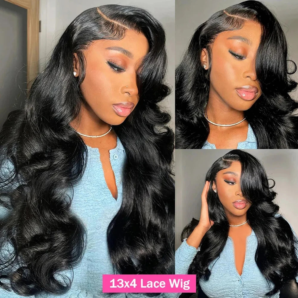 180 Density Body Wave 13x4 Lace Front Wigs Human Hair 13x6 Transparent Lace Frontal Wigs Human Hair Pre Plucked 4x4 Lace Wigs