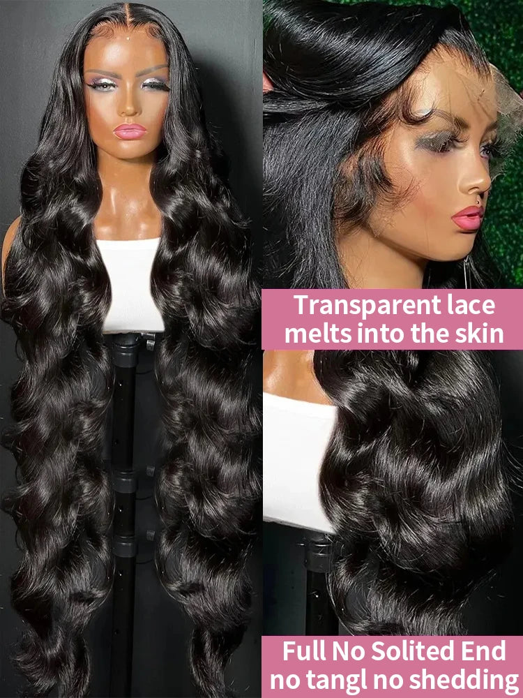 40 46 Inch Body Wave 13x6 HD Lace Front Human Hair Wigs Wet And Wavy Loose Body Wavy 13x4 Lace Frontal Wigs For Women 200%